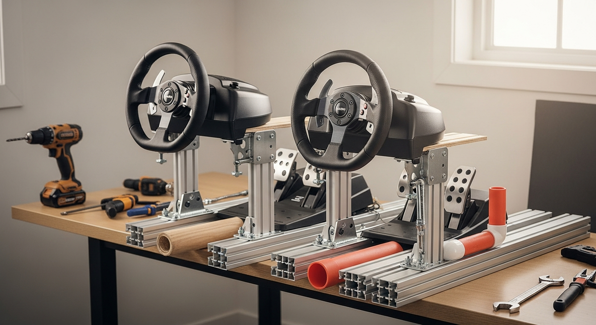 【最新】ハンコンの自作コックピットおすすめ15選|イレクター・アルミ・木製の選び方と必要部材