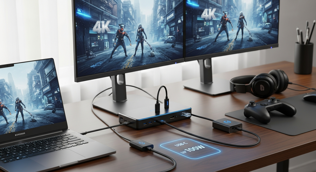 【最新】ゲーミング用ドッキングステーションおすすめ15選|4K/144Hz出力と最大100W給電で快適プレイ