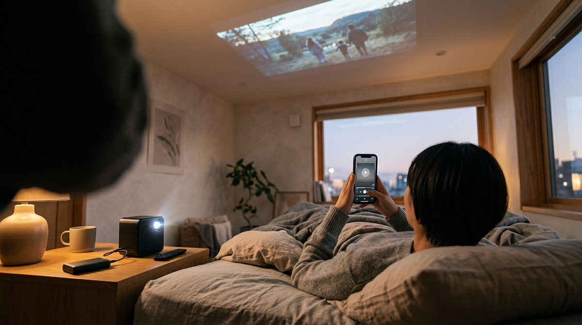 【最新】iPhone対応の天井プロジェクターおすすめ15選|寝ながら視聴に最適、AirPlay・バッテリーも比較
