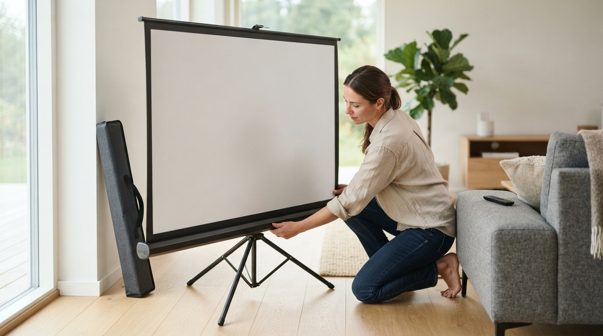 【最新】自立式の電動プロジェクタースクリーンおすすめ7選|静音・持ち運びやすい人気モデルと選び方